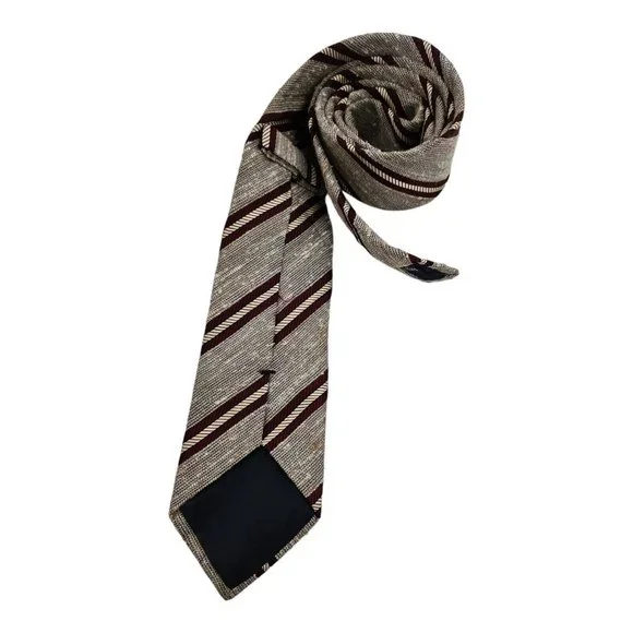 SUITSUPPLY Beige Striped Silk Tie ITALY 58/ 3.1 EC